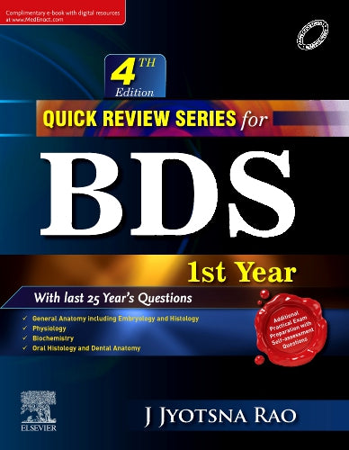 Quick Review Series for BDS 1st Year (Complimentary e-book with digital resources),4e