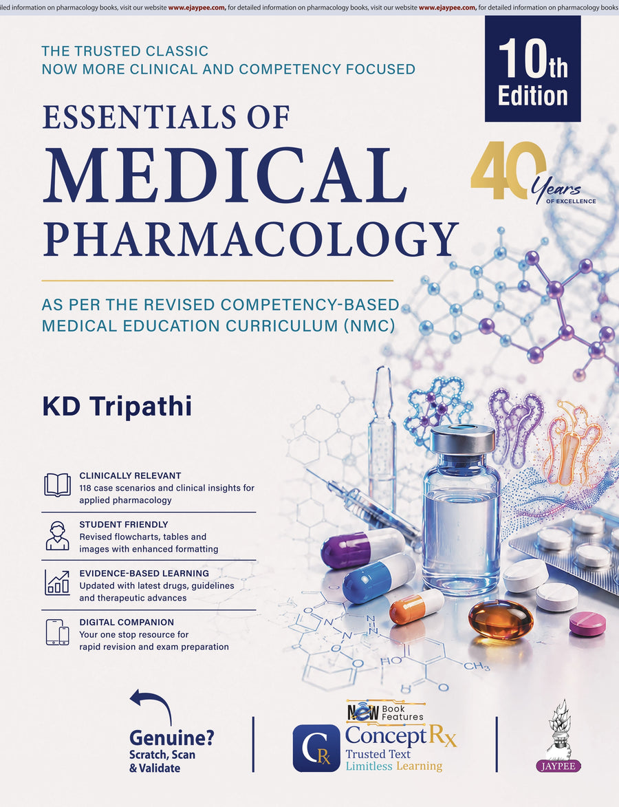 KD Tripathi's Essentials of Medical Pharmacology 10th Edition 2027