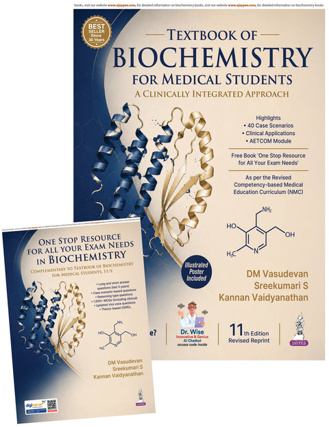 DM Vasudevan's Textbook of Biochemistry for Medical Students (A Clinically Integrated Approach) 11/E 2027