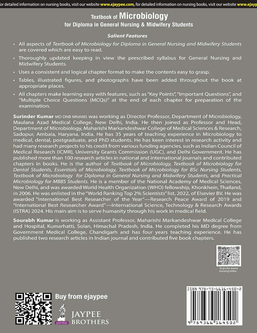 Textbook of Microbiology for Diploma in General Nursing & Midwifery Students