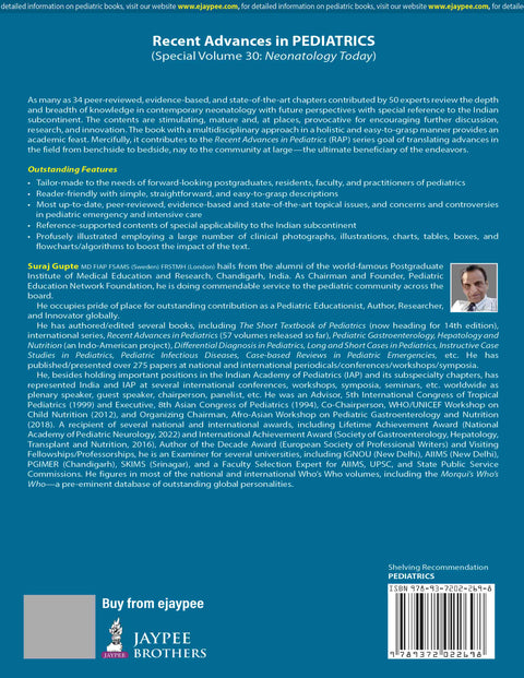 Recent Advances in Pediatrics (Special Volume 30)- Neonatology Today