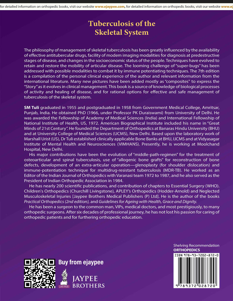 Tuberculosis of the Skeletal System (Bones, Joints, Spine and Bursal Sheaths) 7/E 2026