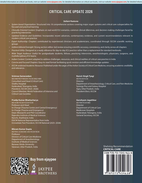 ISCCM Critical Care Update 2026, 8th: 2026