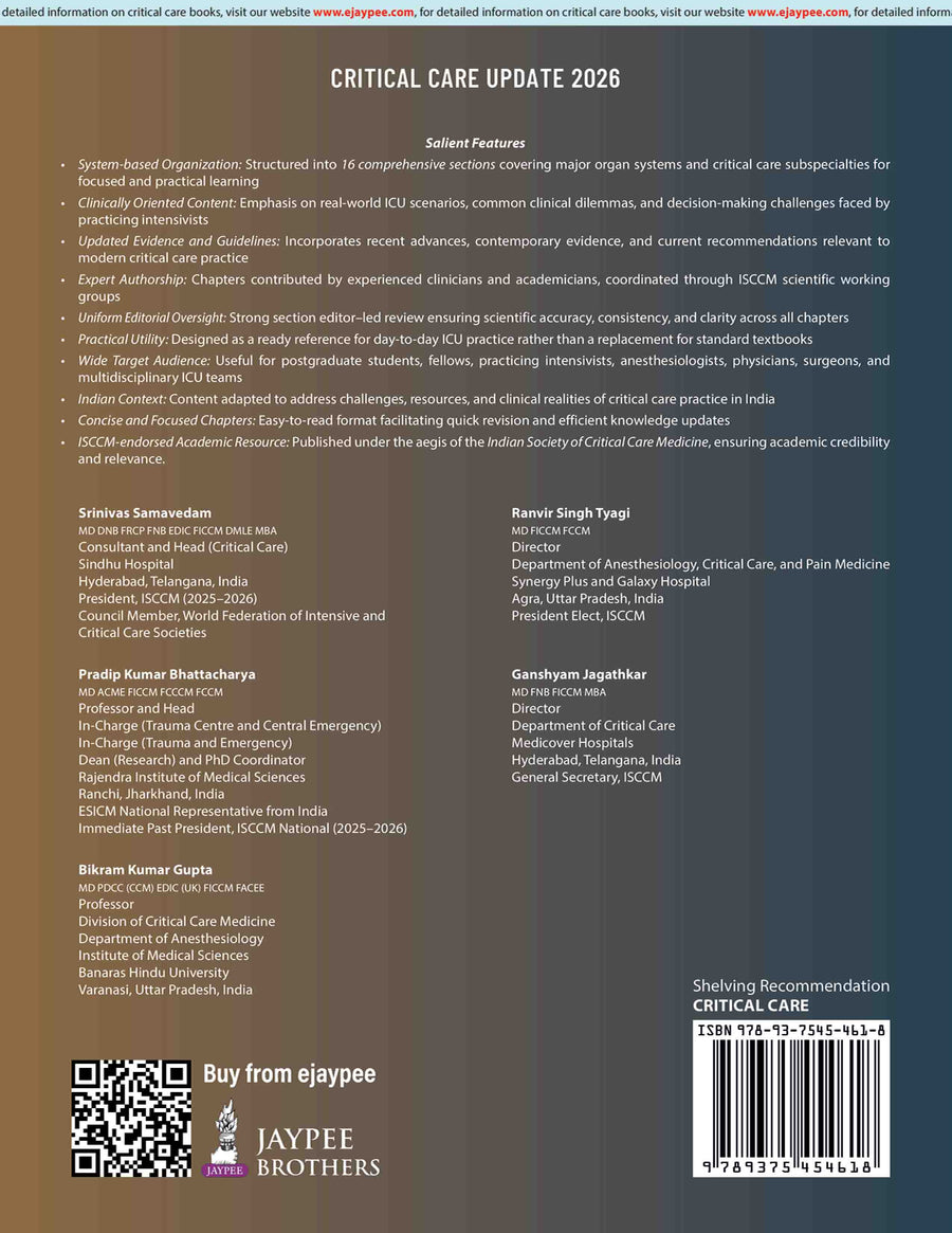 ISCCM Critical Care Update 2026, 8th: 2026