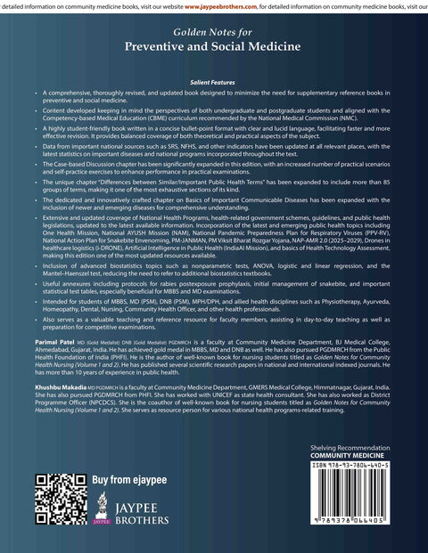 Golden Notes for Preventive and Social Medicine, 4ED:2026