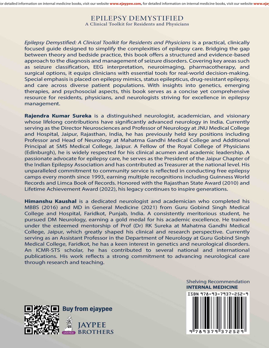 Epilepsy Demystified: A Clinical Toolkit for Residents and Physicians (1ST ED -2026)