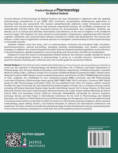 Practical Manual of Pharmacology for Medical Students, 4E
