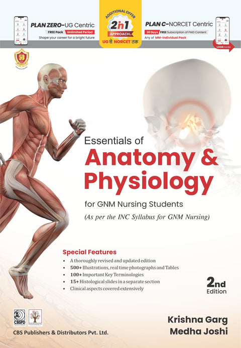 Essentials Of Anatomy And Physiology For Gnm Nursing Students 2e (PB)