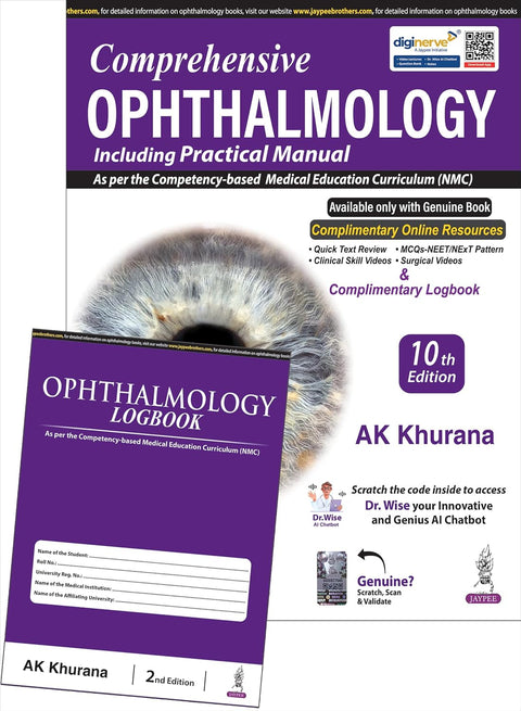 Comprehensive Ophthalmology (Including Practical Manual) with Ophthalmology Logbook