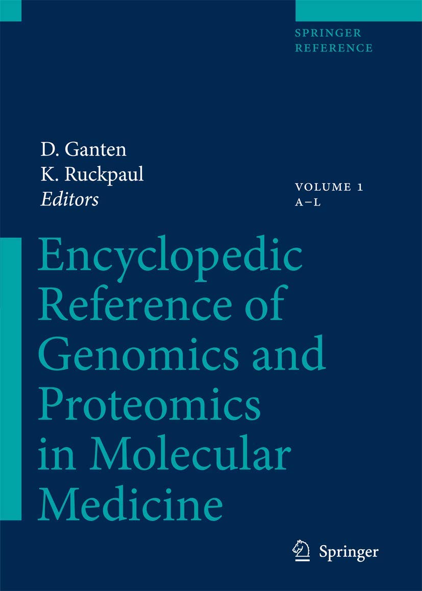Encyclopedic Reference Of Genomics And Proteomics In Molecular Medicine 2 Vol. Set