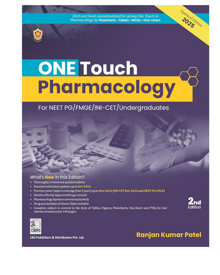 One Touch Pharmacology for NEET PG/NEXT/FMGE/INI-CET/Undergraduates 2/E 2025