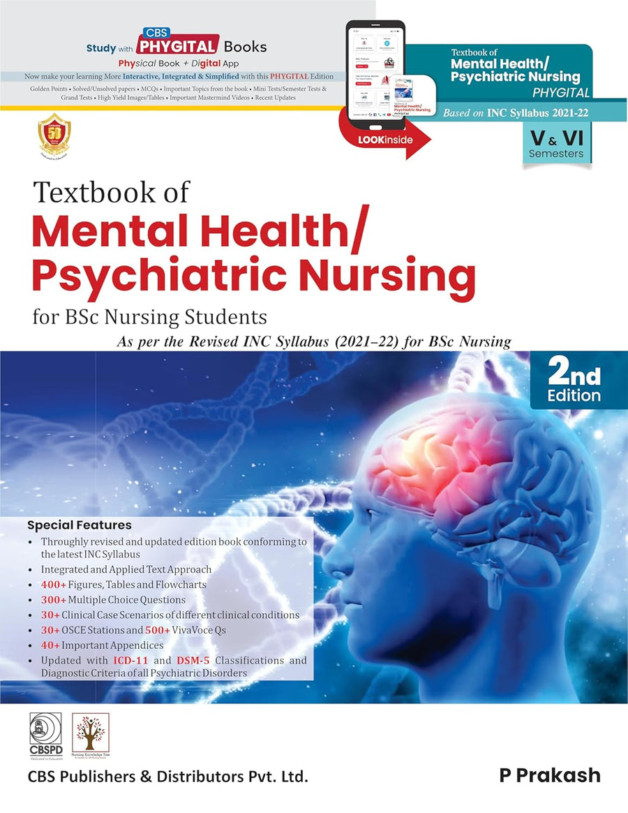 Textbook Of Mental Health Psychiatric Nursing For Bsc Students 2e (PB)