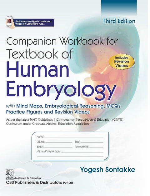 Companion Workbook For Textbook of Human Embryology Includes Revision Videos, 3e (PB)