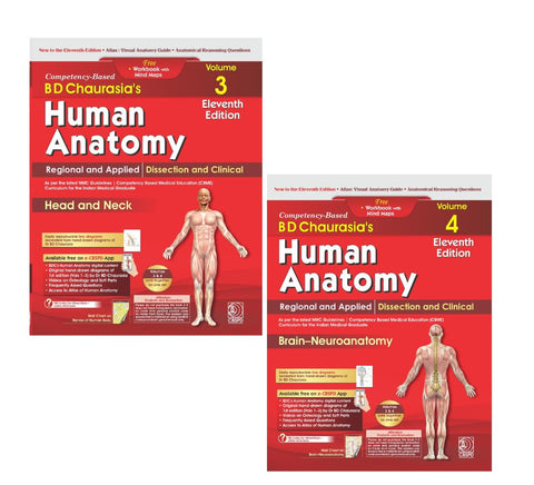 BD Chaurasia's Human Anatomy 11th Edition Vol 3 & 4: Head and Neck, Brain and Neuroanatomy (Competency-Based) 2027