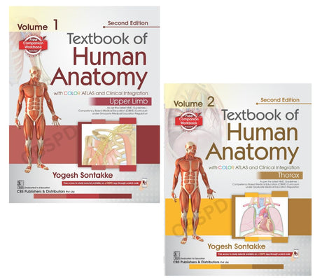 Textbook of Human Anatomy with Color Atlas and Clinical Integration, Volume 1 (Upper Limb) & Volume 2 (Thorax), 2 Volume Set
