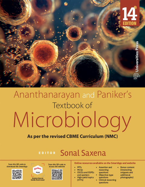 Ananthanarayan and Paniker's Textbook of Microbiology, 14th Edition