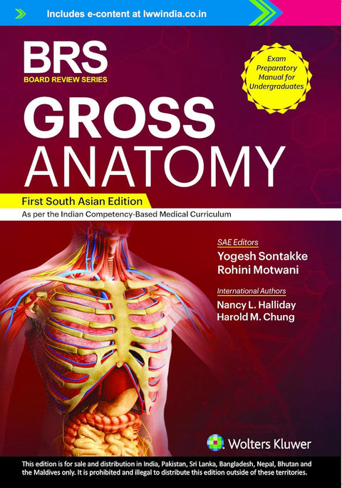 BRS GROSS ANATOMY, 1ST SOUTH ASIAN EDITION 2023