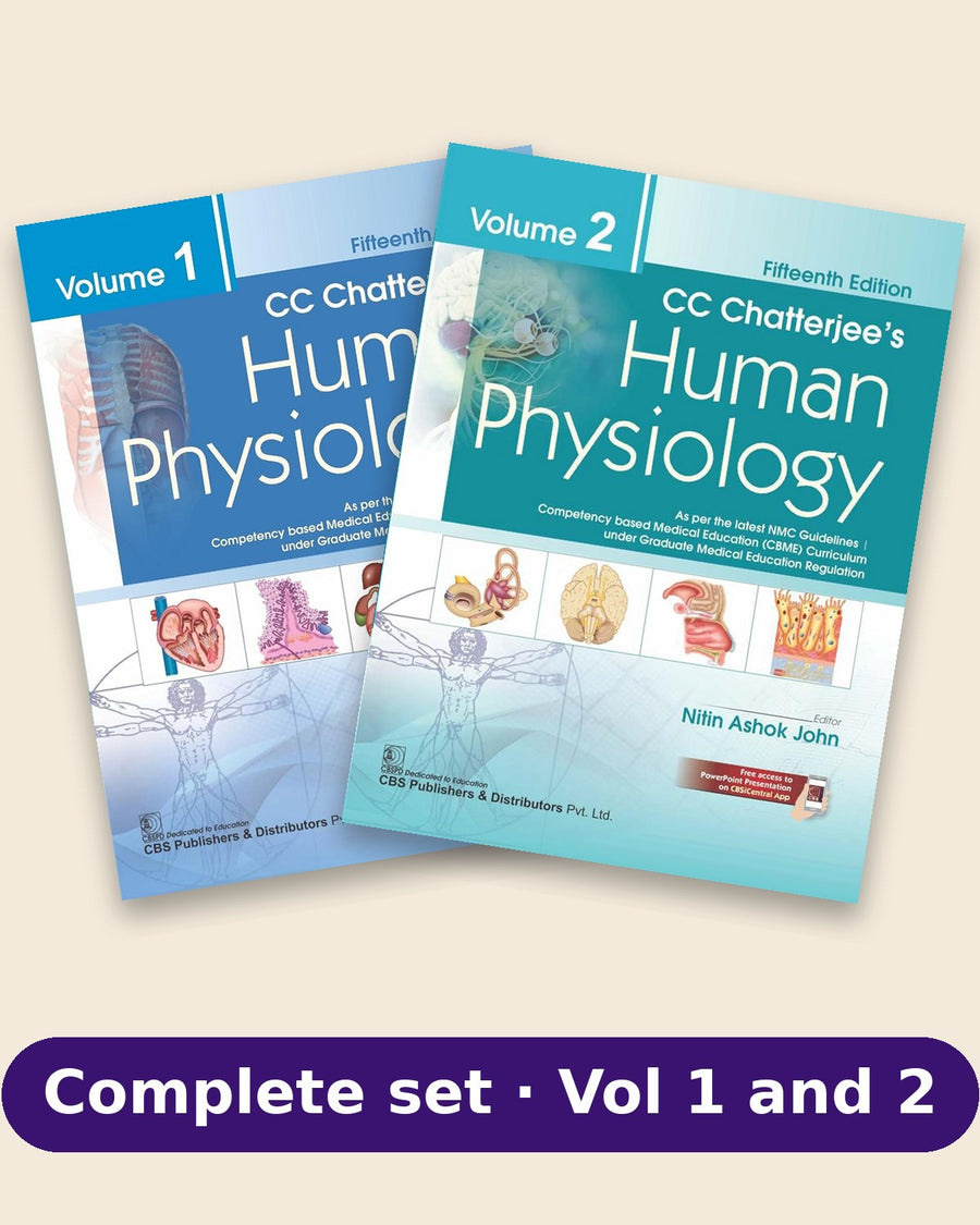 CC Chatterjee's Human Physiology 15/E 2025: Volume 1 and Volume 2 Set
