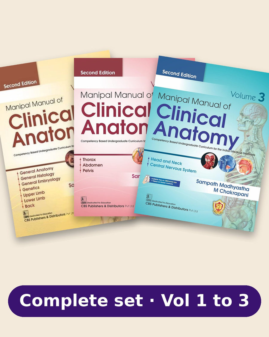 Manipal Manual of Clinical Anatomy 2e: Complete Set of 3 Volumes (PB)