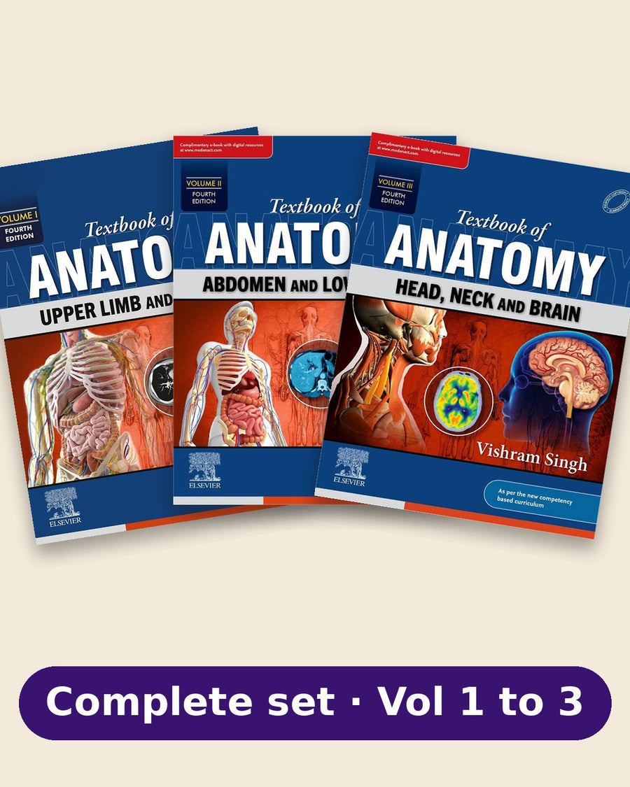 Textbook of Anatomy by Vishram Singh 4/e: Complete Set of 3 Volumes