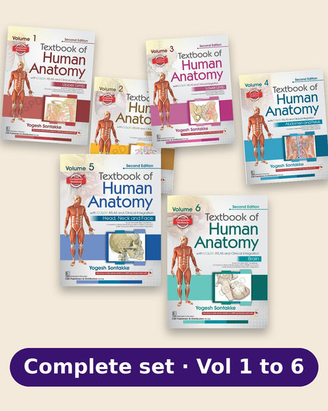 Textbook of Human Anatomy with Color Atlas and Clinical Integration: Complete Set, Volumes 1 to 6