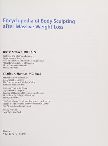 Encyclopedia of Body Sculpting after Massive Weight Loss