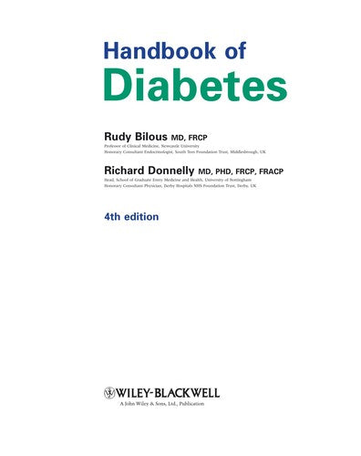 Hand Book Of Diabetes 4Ed