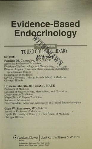 EVIDENCE-BASED ENDOCRINOLOGY, 3E (PB)